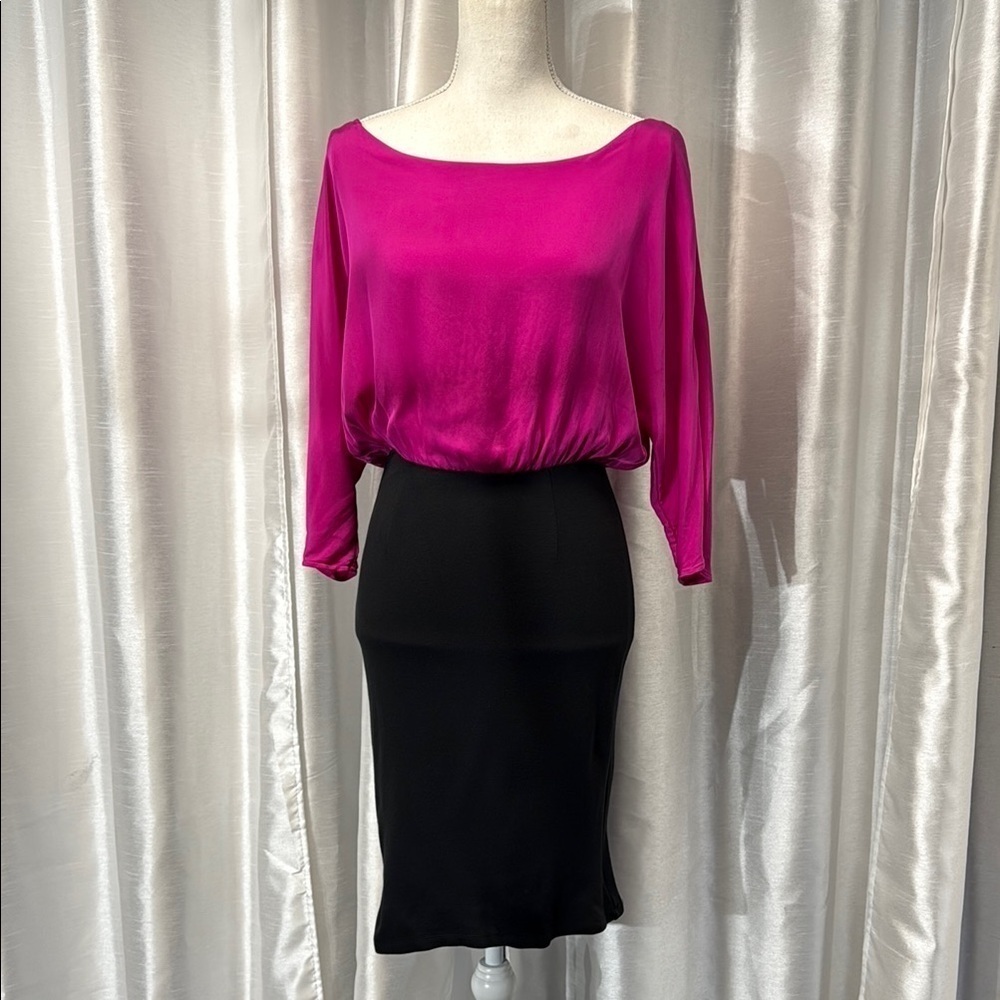 Alice and Olivia Pink and Black Dress Size 6